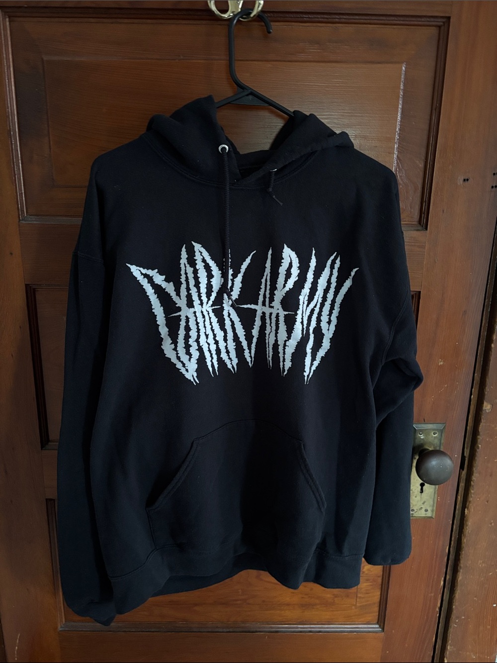 Dark Army Black Graphic Hoodie Sweater